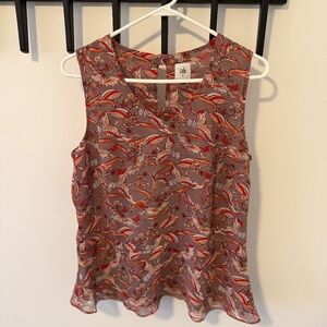 CAbi Multicolor Patterned Sleeveless Blouse